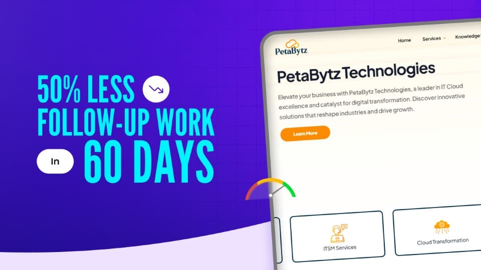 PetaBytz Case Study: 50% Less Follow-Ups with AI in 60 Days
